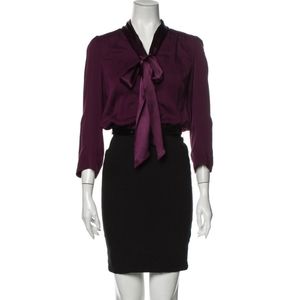 Alice + Olivia knee length silk dress